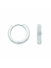 Adeliás Damen 925 Silber Ohrringe / Creolen mit Zirkonia Ø 13,1 mm in silber