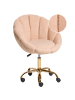 Beliani Bürostuhl ANNABELLE in Rosa/Schwarz/Gold - (W) 66 x (H) 81 x (L) 39 cm