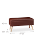 relaxdays Sitzbank in Braun - (B)80 x (H)40 x (T)39,5 cm
