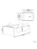 Beliani Whirlpool Badewannen CURACAO in Weiß - (W) 120 x (H) 65 x (L) 180 cm