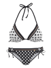LASCANA Triangel-Bikini in schwarz/creme
