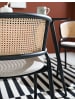 home24 home24 Armlehnenstuhl 2er-Set aus Metall, Naturfaser und Kunststoff in Beige / Schwarz - 106 x 44 x 87 cm in Beige
