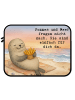 Mr. & Mrs. Panda Laptop Hülle Robbe Pommes Design mit Spruch in Weiß
