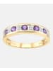Diamant L'éternel Eternity-Ring aus 375 Gelbgold mit Diamant mit Amethyst