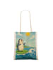 Mr. & Mrs. Panda Stoffbeutel Pinguin Surfer Design ohne Spruch in Weiß