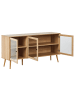 Beliani Vitrine ALBANY in Braun - (W) 150 x (H) 76 x (L) 40 cm