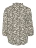 Kaffe Langarm-Bluse KAkatrine Regular fit in Black/White Flower Print