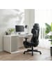 home24 home24 Gamingchair aus Kunststoff und Textil in Schwarz - 74 x 71 x 122 cm in Anthrazit / Schwarz