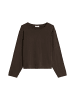 Marc O'Polo Oversize Longsleeve cropped in Burnt Coffee