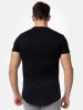 Tazzio T-Shirt Rundhals "E105" - Regular Fit- in Schwarz