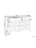 Beliani Kommode ASSISI in Weiß/Gold - (W) 120 x (H) 80 x (L) 40 cm