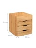 relaxdays Schreibtisch Organizer in Natur - (B)30 x (H)33 x (T)31 cm