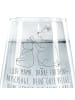 Mr. & Mrs. Panda Trinkglas Bär Kind mit Spruch in Transparent