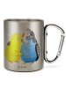 Mr. & Mrs. Panda Kaffeepott Wellensittich Liebe ohne Spruch in Silber