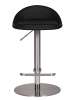 KADIMA DESIGN Barhocker DONAU | Höhenverstellbar, Edelstahl, Rückenlehne, 110kg in Schwarz