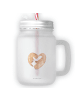 Mr. & Mrs. Panda Trinkglas Otter Herz ohne Spruch in Transparent