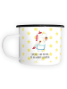 Mr. & Mrs. Panda Tasse Einhorn Küche mit Spruch in Weiß