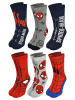 Spiderman Marvel Spiderman Socken Adventskalender mit 12 Paar kurz und lang in Mehrfarbig