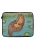 Mr. & Mrs. Panda Laptop Tasche Otter Seerose Design ohne Spruch in Weiß