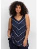 sheego Tanktop in tiefblau-gestreift