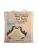 Mr. & Mrs. Panda Tragetasche Pinguine Kuss Design mit Spruch in Weiß