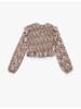 KOTON BLUSE LS in Beige Gemustert