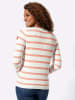 WITT WEIDEN Pullover in papaya-ecru-geringelt