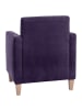 58 aufm Kessel SESSEL Karol Bezug Veloursstoff Buche natur / violett