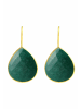 Gemshine Ohrringe Smaragd Tropfen - CANDY in gold coloured