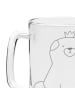 Mr. & Mrs. Panda Gravur Bierkrug Mops Krone ohne Spruch in Transparent