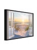 WALLARENA Bild mit Rahmen Fenster in Beige
