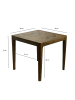 FineBuy Esstisch in Braun / Mango / 80x80x76