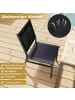 COSTWAY Gartenstuhl Alu 2er Set in Schwarz