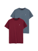 Polo Club 2 tlg. Set: T-Shirt PACK 2 - RIGBY GO TSHIRT SS VO [DB-G] in denimblau-burgund