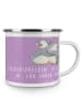 Mr. & Mrs. Panda Camping Emaille Tasse Eheversprechen für immer ... in Lavendeltraum