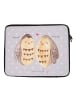 Mr. & Mrs. Panda Laptop Tasche Eulen Liebe ohne Spruch in Grau Pastell