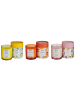 Beliani 3er-Set Kerze COLORFUL BARREL in Rosa/Gelb/Orange