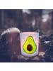 Mr. & Mrs. Panda Windlicht Glas Avocado Glücklich ohne Spruch in Transparent