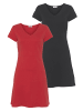FLASHLIGHTS Shirtkleid in schwarz, rot