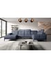 MF Design Nevido Recamiere Rechts in Marineblau -  (L) 201 x (B) 350 x (H) 77 cm