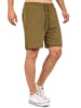 Reichstadt Herren Regular Fit Shorts Marken-Stick in Khaki