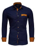 RESLAD Hemd Two-Tone in navy