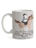 Mr. & Mrs. Panda Coffee Mug Reiten und Rätsel mit Spruch in Grau Pastell