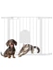 Pawhut Hunde Türschutzgitter Weiß 75-131L x 2B x 76H cm
