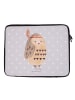 Mr. & Mrs. Panda Notebook Tasche Eule Federschmuck ohne Spruch in Grau Pastell