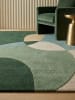 KADIMA DESIGN Teppich Wolle Handgetuftet AIRE Abstrakt Wohnzimmer Modern in Grün-Blau