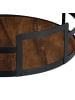 relaxdays Tablett in Braun/ Schwarz - (H)8,5 x (D)30,5 cm