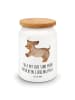 Mr. & Mrs. Panda zuckerdose Hund Dackel mit Spruch in Weiß