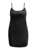 faina Damen Glitzerndes Mini-Samtkleid in Schwarz