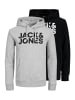Jack & Jones Sweatshirt / Hoodie Corp in Grau / schwarz